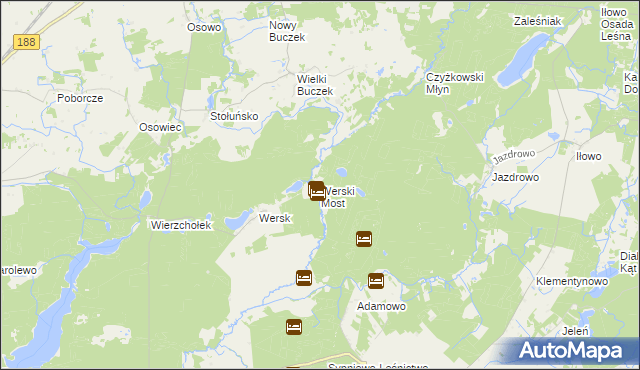 mapa Werski Most, Werski Most na mapie Targeo