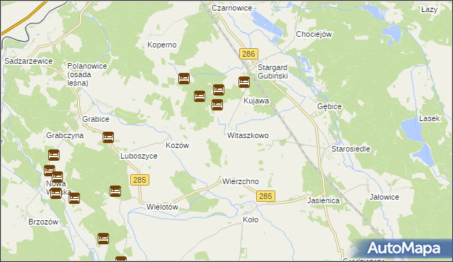 mapa Witaszkowo, Witaszkowo na mapie Targeo