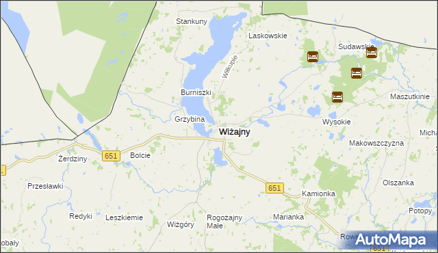 mapa Wiżajny, Wiżajny na mapie Targeo