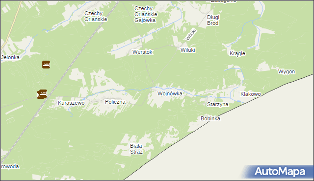 mapa Wojnówka gmina Dubicze Cerkiewne, Wojnówka gmina Dubicze Cerkiewne na mapie Targeo