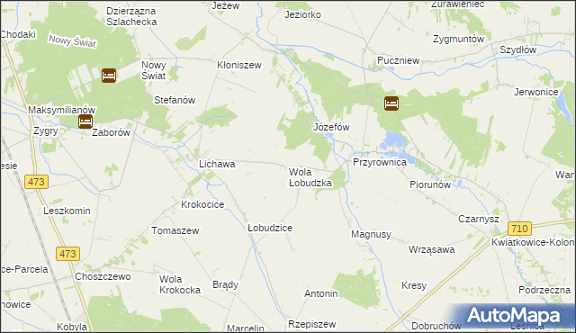 mapa Wola Łobudzka, Wola Łobudzka na mapie Targeo