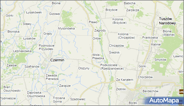 mapa Wola Pławska, Wola Pławska na mapie Targeo