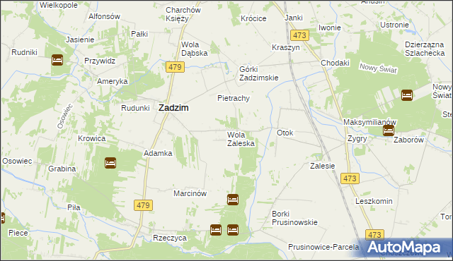 mapa Wola Zaleska, Wola Zaleska na mapie Targeo