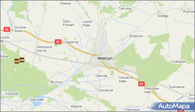 mapa Wołczyn powiat kluczborski, Wołczyn powiat kluczborski na mapie Targeo