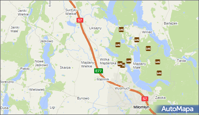 mapa Wólka Majdańska, Wólka Majdańska na mapie Targeo