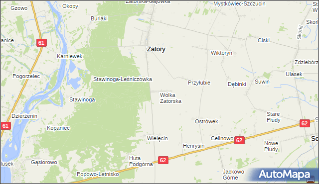 mapa Wólka Zatorska, Wólka Zatorska na mapie Targeo