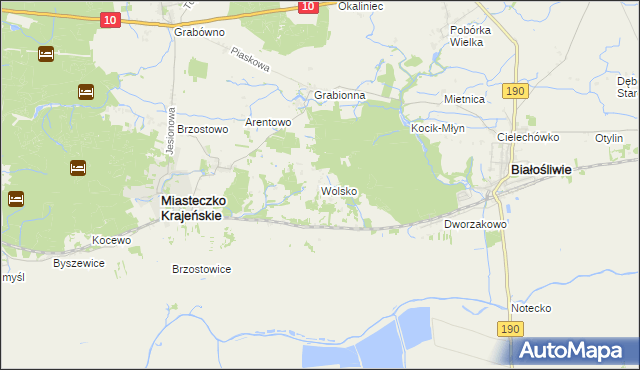mapa Wolsko, Wolsko na mapie Targeo