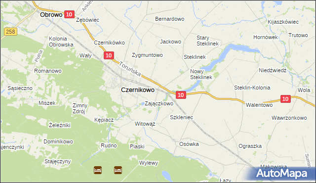 mapa Wygoda gmina Czernikowo, Wygoda gmina Czernikowo na mapie Targeo