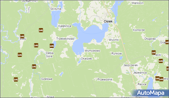 mapa Wymysłowo gmina Osiek, Wymysłowo gmina Osiek na mapie Targeo