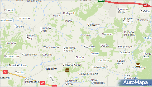 mapa Wyrobki gmina Dalików, Wyrobki gmina Dalików na mapie Targeo