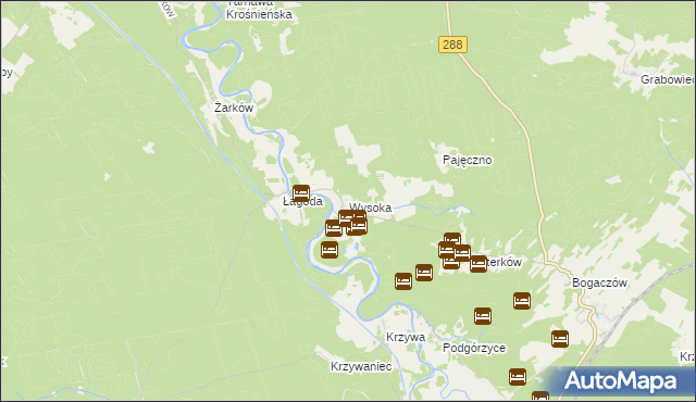 mapa Wysoka gmina Nowogród Bobrzański, Wysoka gmina Nowogród Bobrzański na mapie Targeo