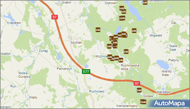 mapa Wyżnice, Wyżnice na mapie Targeo