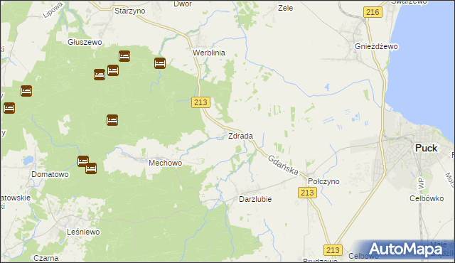 mapa Zdrada, Zdrada na mapie Targeo