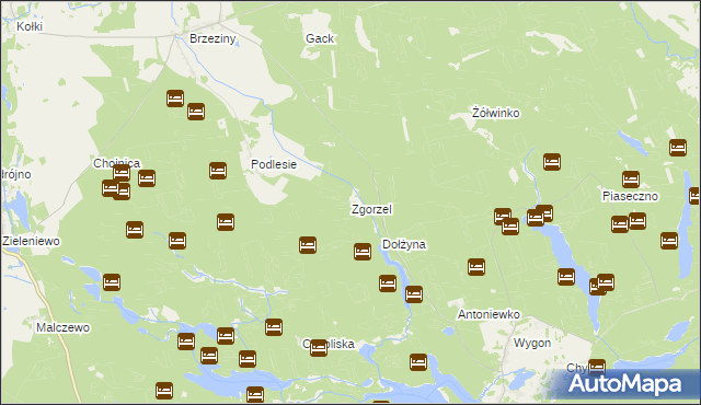 mapa Zgorzel, Zgorzel na mapie Targeo