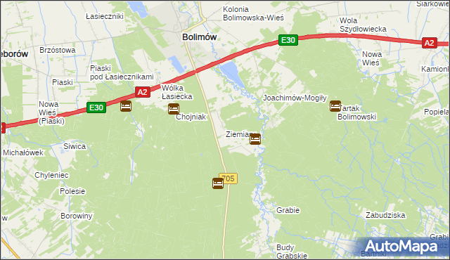 mapa Ziemiary, Ziemiary na mapie Targeo