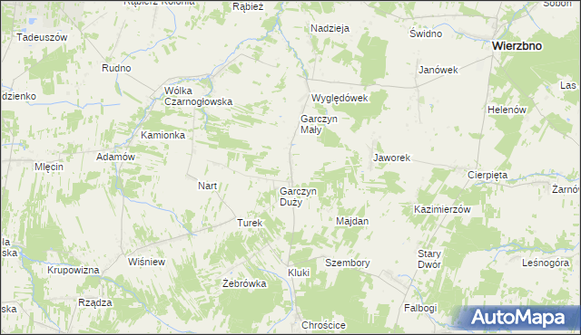 mapa Zimnowoda gmina Kałuszyn, Zimnowoda gmina Kałuszyn na mapie Targeo