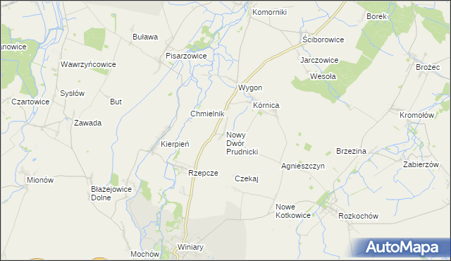 mapa Nowy Dwór Prudnicki, Nowy Dwór Prudnicki na mapie Targeo