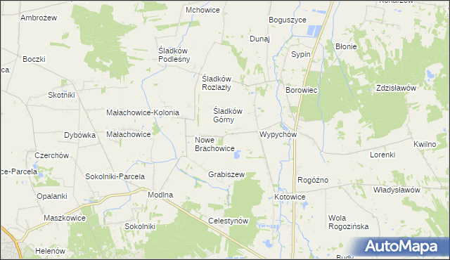 mapa Brachowice, Brachowice na mapie Targeo