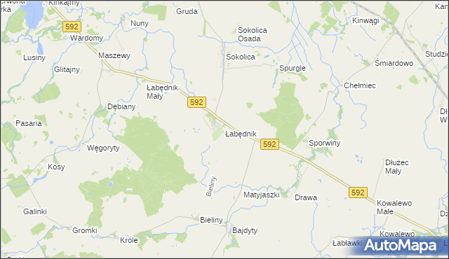 mapa Łabędnik, Łabędnik na mapie Targeo