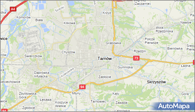 mapa Tarnów, Tarnów na mapie Targeo