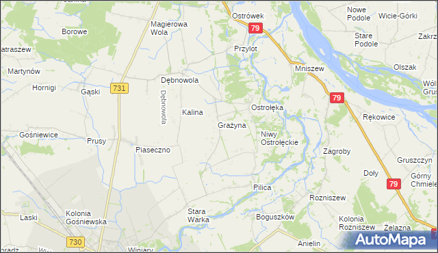mapa Nowa Ostrołęka, Nowa Ostrołęka na mapie Targeo