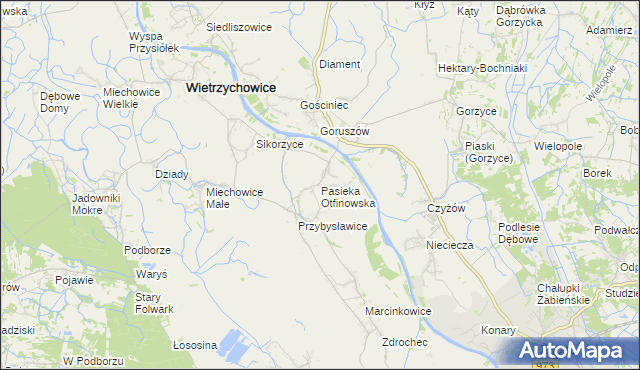 mapa Pasieka Otfinowska, Pasieka Otfinowska na mapie Targeo