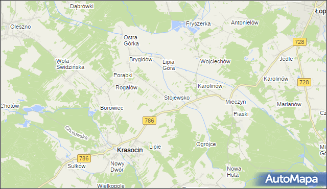 mapa Stojewsko, Stojewsko na mapie Targeo