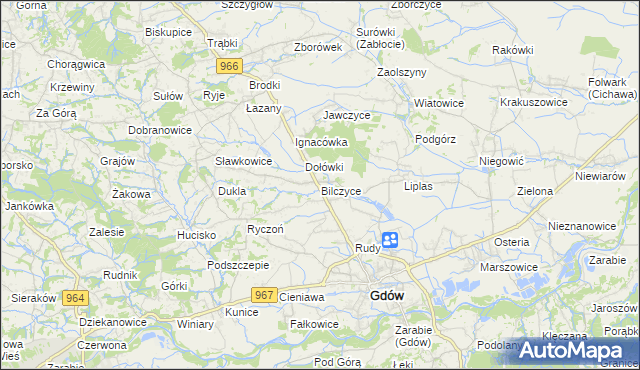 mapa Bilczyce, Bilczyce na mapie Targeo