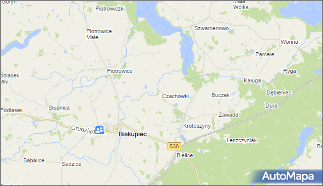 mapa Czachówki, Czachówki na mapie Targeo
