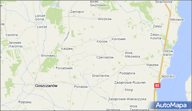 mapa Czerniaków, Czerniaków na mapie Targeo