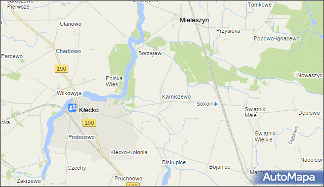 mapa Karniszewo, Karniszewo na mapie Targeo