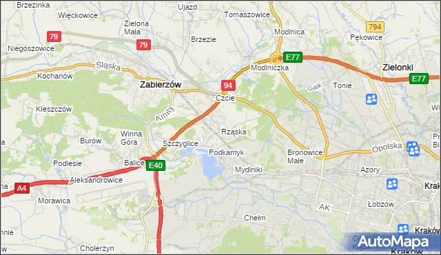 mapa Rząska, Rząska na mapie Targeo