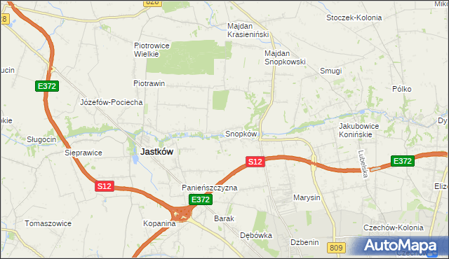 mapa Snopków, Snopków na mapie Targeo