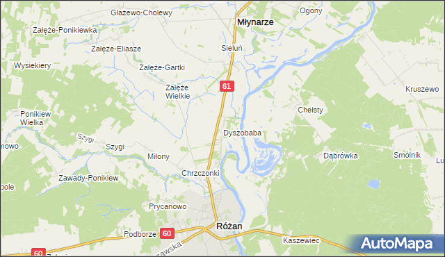 mapa Dyszobaba, Dyszobaba na mapie Targeo