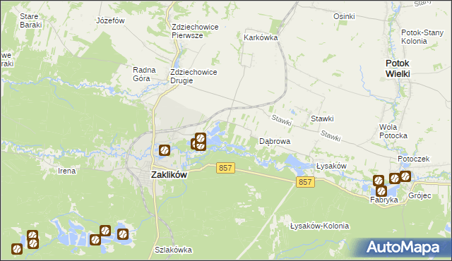 mapa Antoniówka gmina Zaklików, Antoniówka gmina Zaklików na mapie Targeo