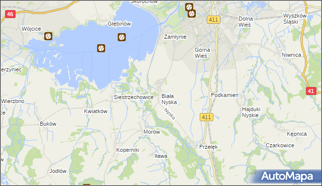 mapa Biała Nyska, Biała Nyska na mapie Targeo