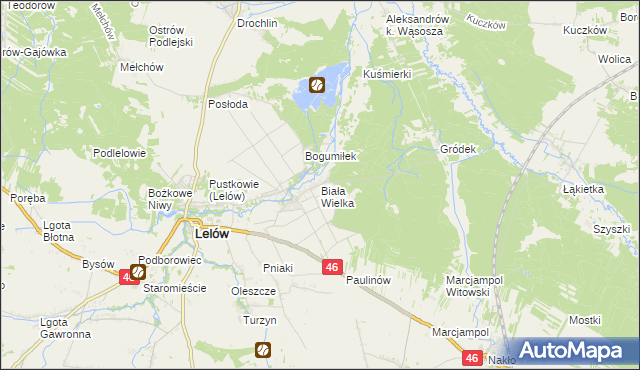 mapa Biała Wielka, Biała Wielka na mapie Targeo