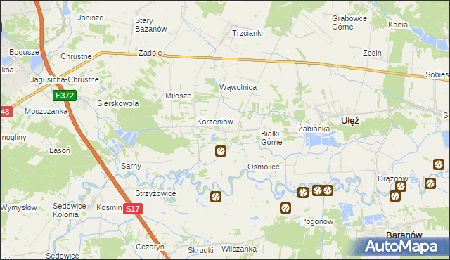 mapa Białki Dolne, Białki Dolne na mapie Targeo