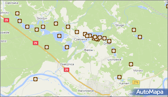 mapa Bielów, Bielów na mapie Targeo