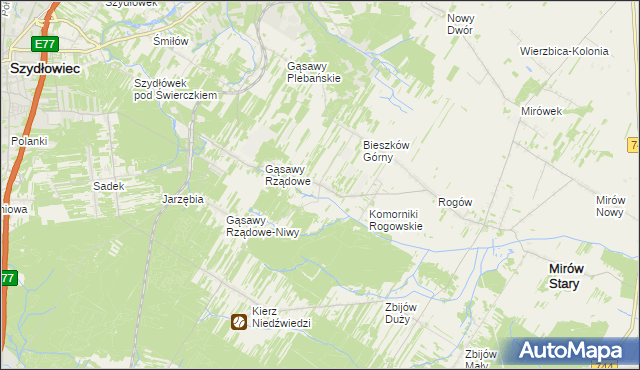 mapa Bieszków Dolny, Bieszków Dolny na mapie Targeo