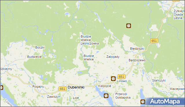 mapa Bludzie Małe, Bludzie Małe na mapie Targeo