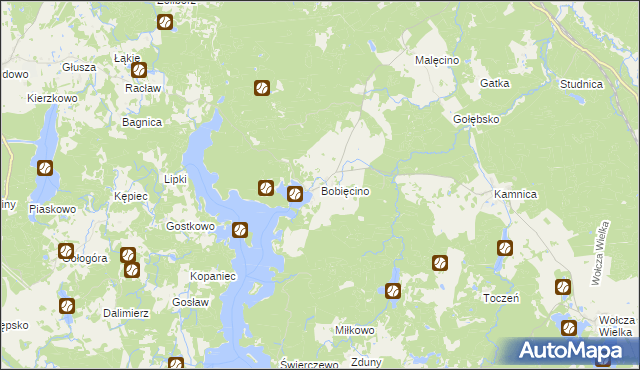 mapa Bobięcino, Bobięcino na mapie Targeo