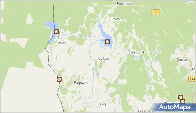 mapa Bolków gmina Dobra (Szczecińska), Bolków gmina Dobra (Szczecińska) na mapie Targeo