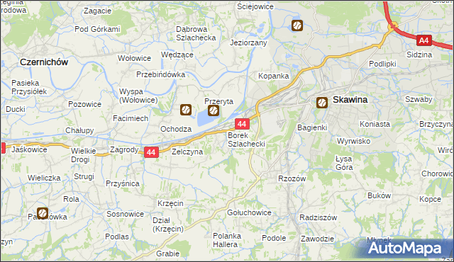 mapa Borek Szlachecki, Borek Szlachecki na mapie Targeo