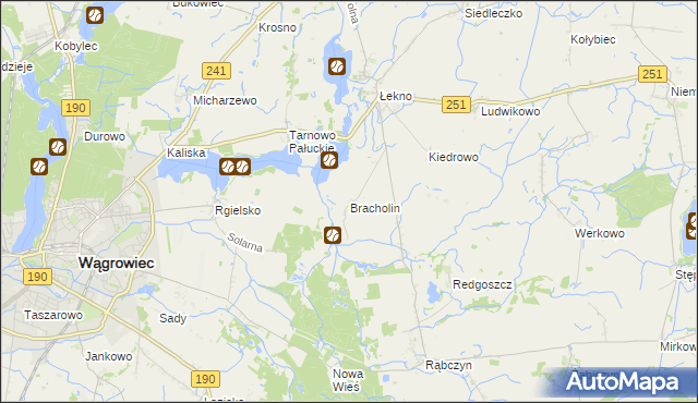 mapa Bracholin, Bracholin na mapie Targeo