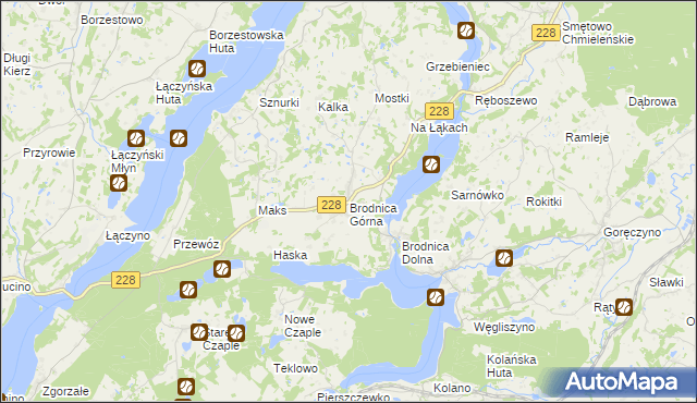 mapa Brodnica Górna, Brodnica Górna na mapie Targeo