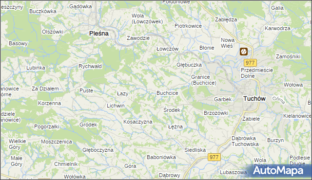 mapa Buchcice, Buchcice na mapie Targeo