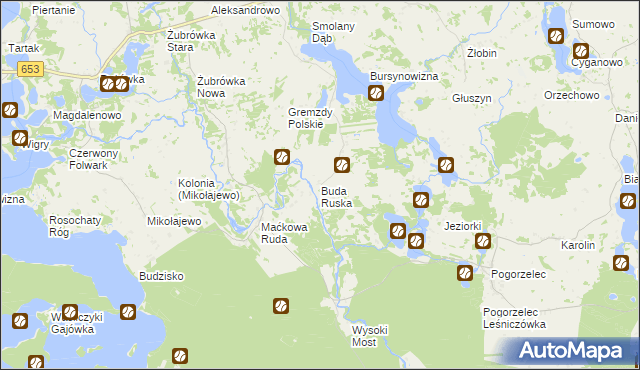 mapa Buda Ruska, Buda Ruska na mapie Targeo