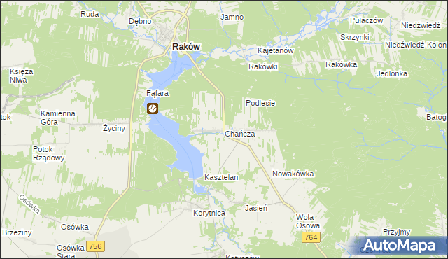 mapa Chańcza, Chańcza na mapie Targeo