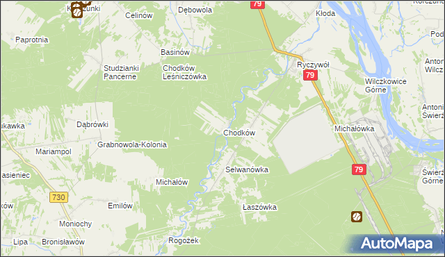 mapa Chodków, Chodków na mapie Targeo